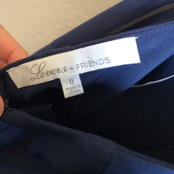 NEW Lovers+Friends Helena Gown Lace Blue 0 - Picture 9 of 9